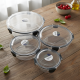 Acrylic Round Tupperware Set - 4 Pcs